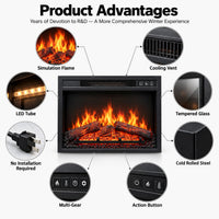 3D Flame Electric Fireplace Heater