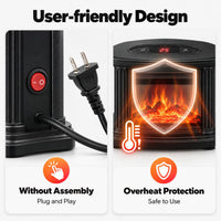 1000W Freestanding Electric Fireplace