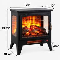21” Three-Sided Freestanding Electric Fireplace