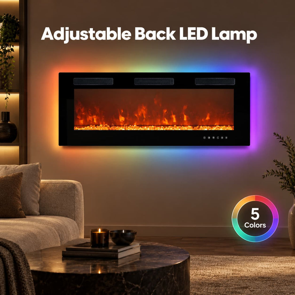 50” Built-In Electric Fireplace
