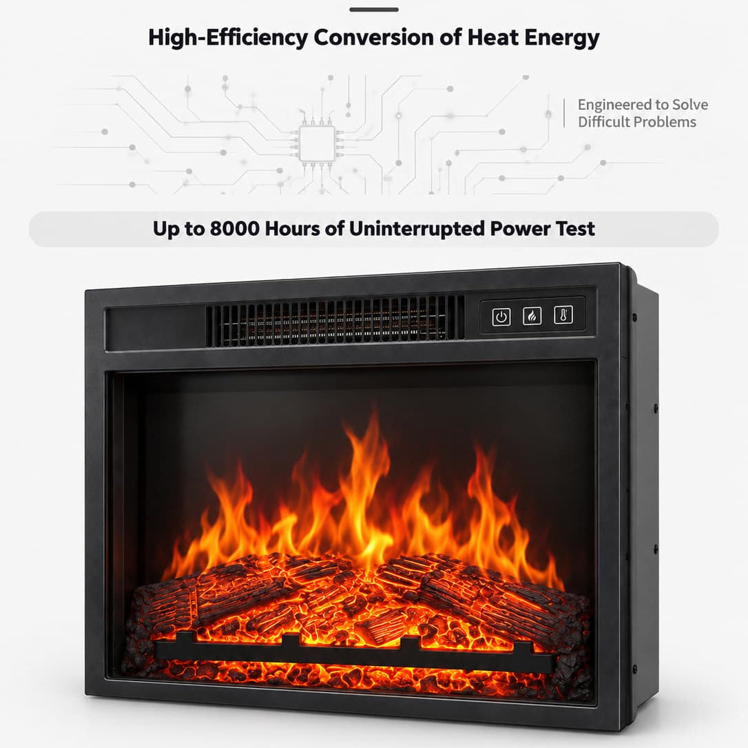 3D Flame Electric Fireplace Heater