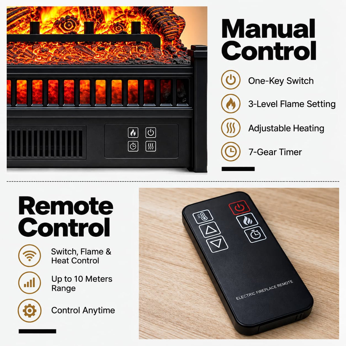 Portable Electric Fireplace Heater