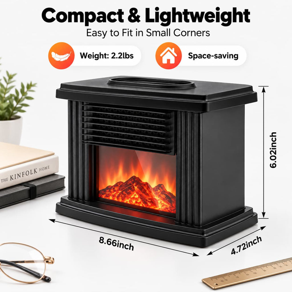 1000W Freestanding Electric Fireplace