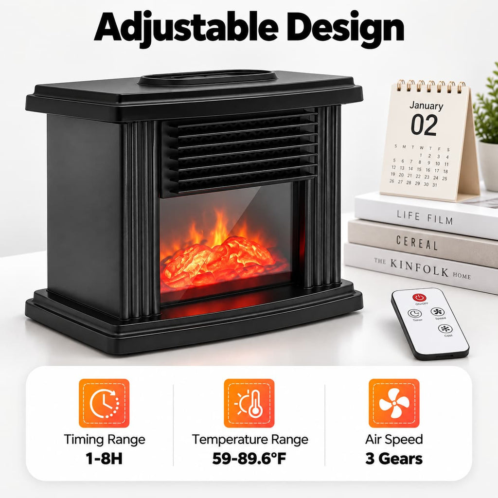 1000W Freestanding Electric Fireplace