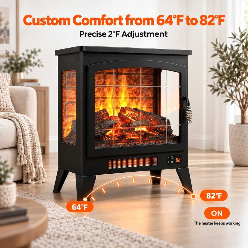 21” Three-Sided Freestanding Electric Fireplace