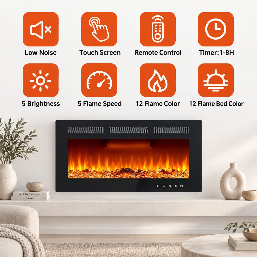 30” Recessed Electric Fireplace