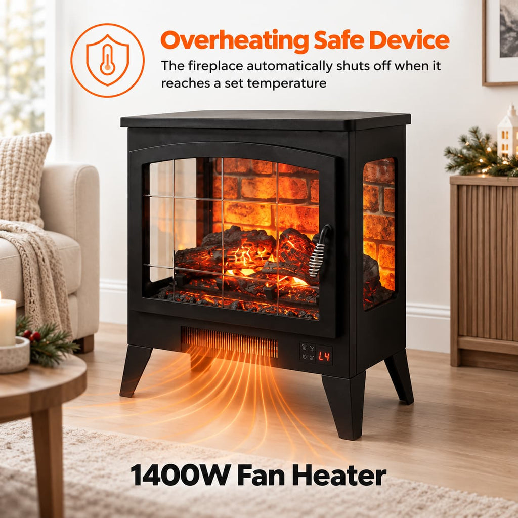 21” Three-Sided Freestanding Electric Fireplace