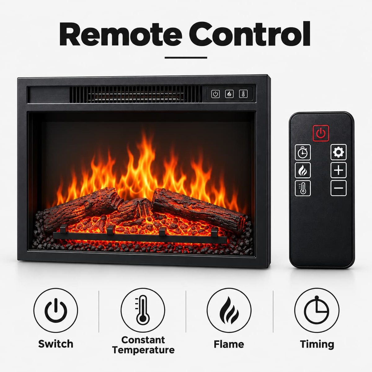 3D Flame Electric Fireplace Heater