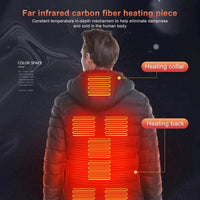 Men's Heated Down Parka, Up to 17 Zones