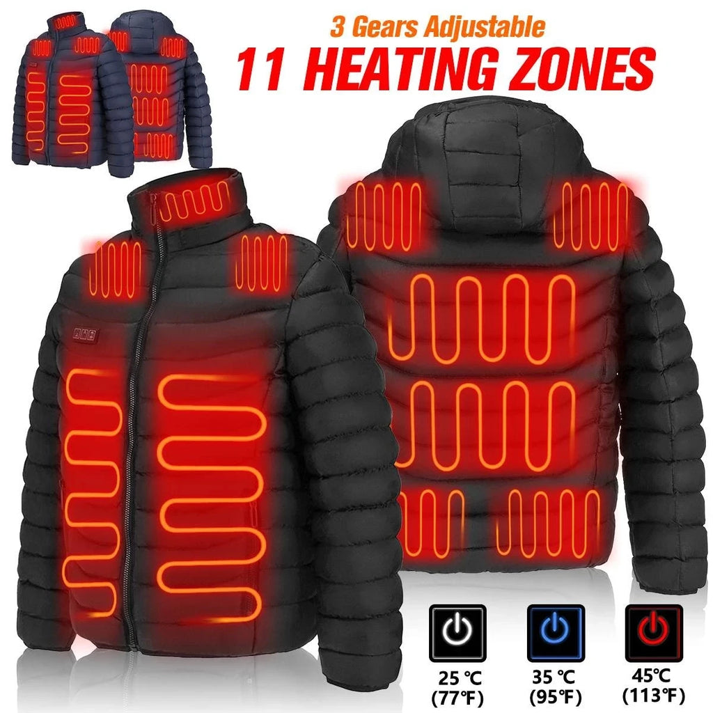 Graphene Heated Down Jacket, Up to 17 Zones
