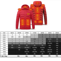 Men's Heated Down Parka, Up to 17 Zones