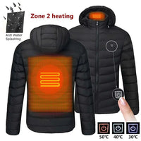 Men's Hooded Heated Parka, Smart Thermostat