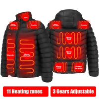 Graphene Heated Down Jacket, Up to 17 Zones