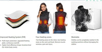 Women's Graphene Heated Vest, 4/9 Zones, USB