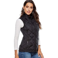 Women's V-Neck Zip Heated Vest, 4/9 Zones
