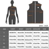 Women's Graphene Heated Vest, 4/9 Zones, USB