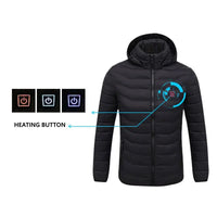 Men's Hooded Heated Parka, Smart Thermostat
