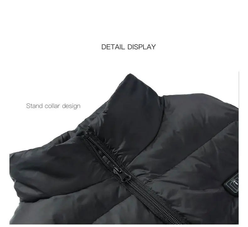 Graphene Heated Vest, 9 Zones, USB Powered