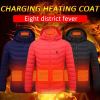 Men's Heated Down Parka, Up to 17 Zones