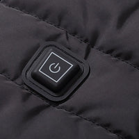 Cotton Heated Vest, 9 Zones, V-Neck, Unisex