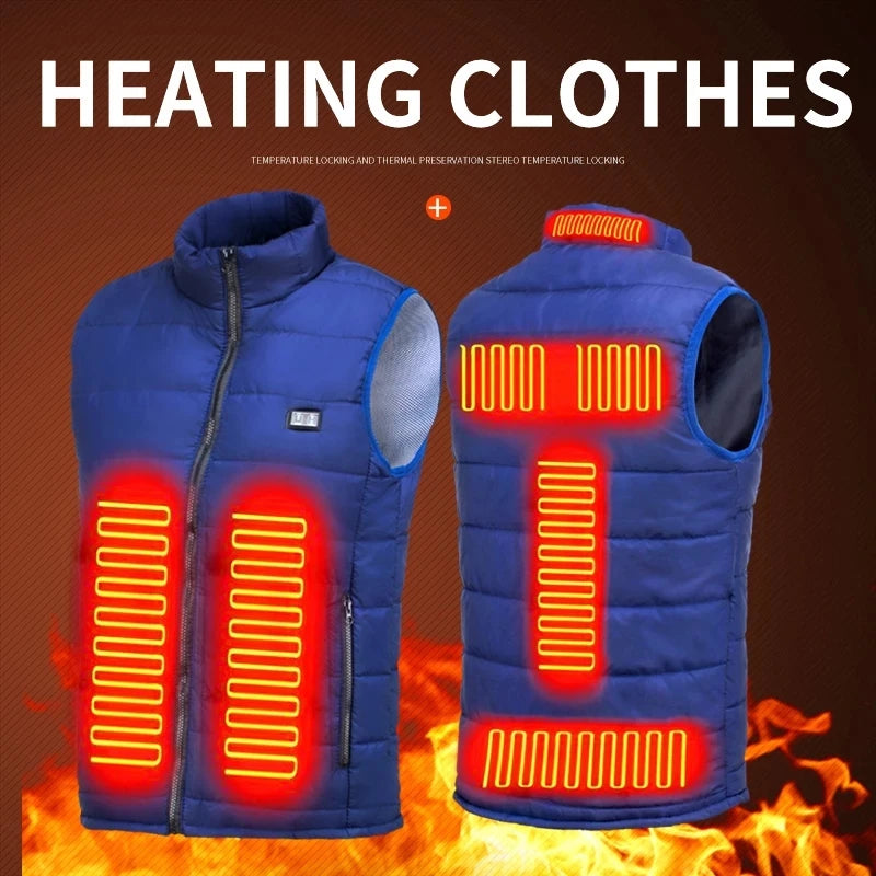Graphene Heated Vest, 9 Zones, USB Powered