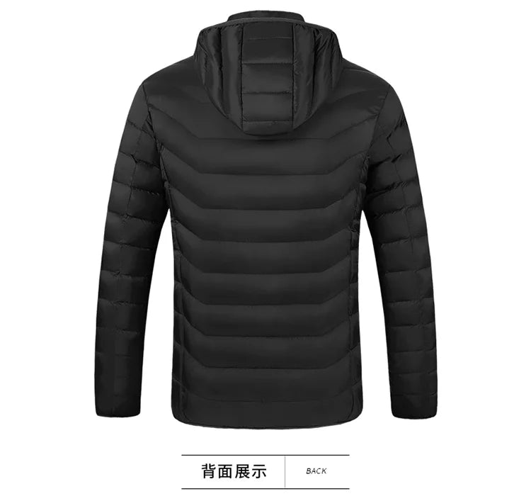Men's Hooded Heated Parka, Smart Thermostat