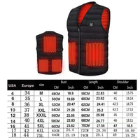 Cotton Heated Vest, 9 Zones, V-Neck, Unisex