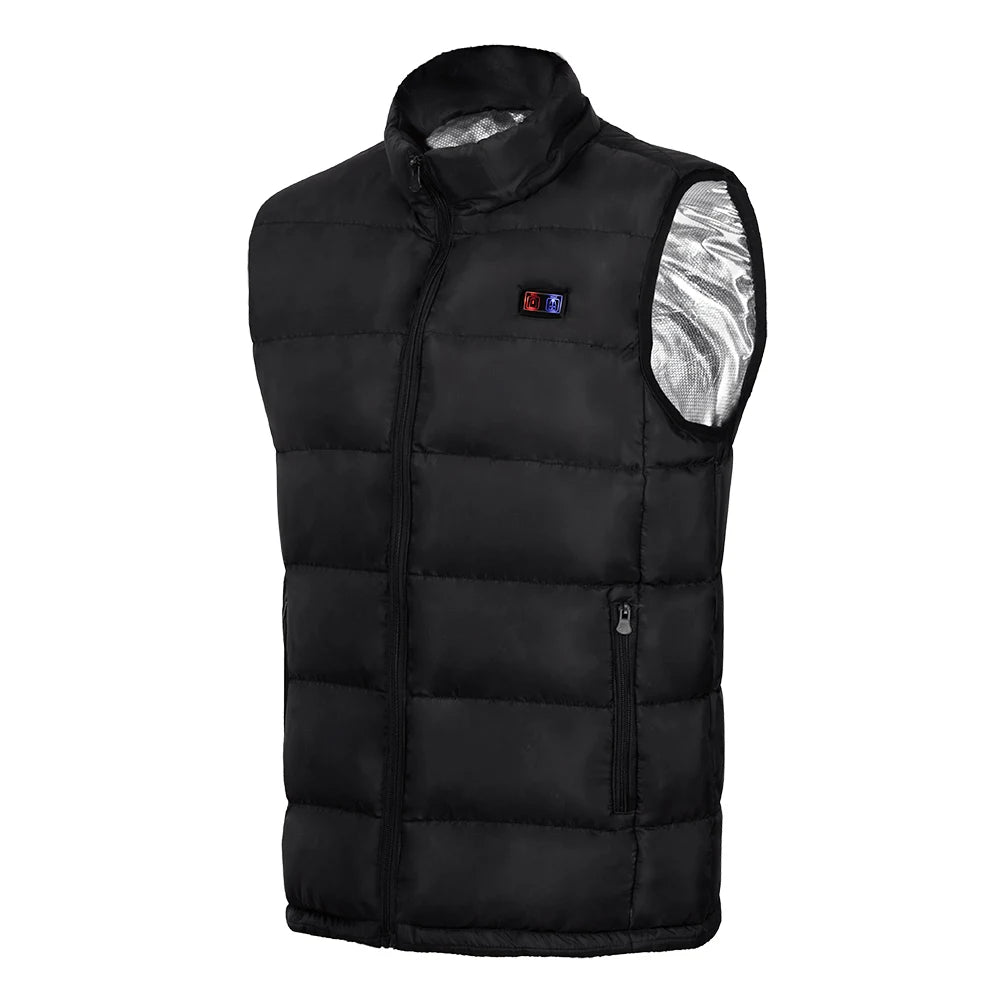 Graphene Heated Vest, 9 Zones, USB, Camping