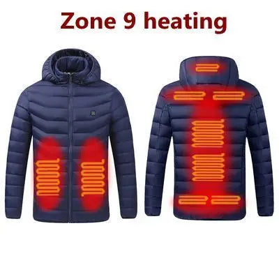 Graphene Heated Down Jacket, Up to 17 Zones