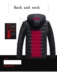 Men's Hooded Heated Parka, Smart Thermostat
