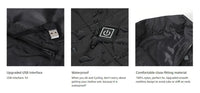 Women's V-Neck Zip Heated Vest, 4/9 Zones