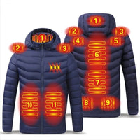 Men's Heated Down Parka, Up to 17 Zones