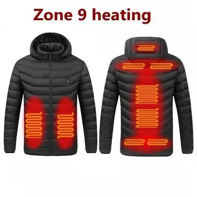 Graphene Heated Down Jacket, Up to 17 Zones