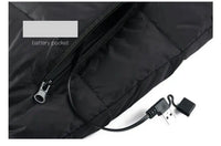 Graphene Heated Vest, 9 Zones, USB, Camping