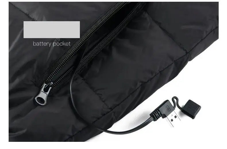 Graphene Heated Vest, 9 Zones, USB Powered