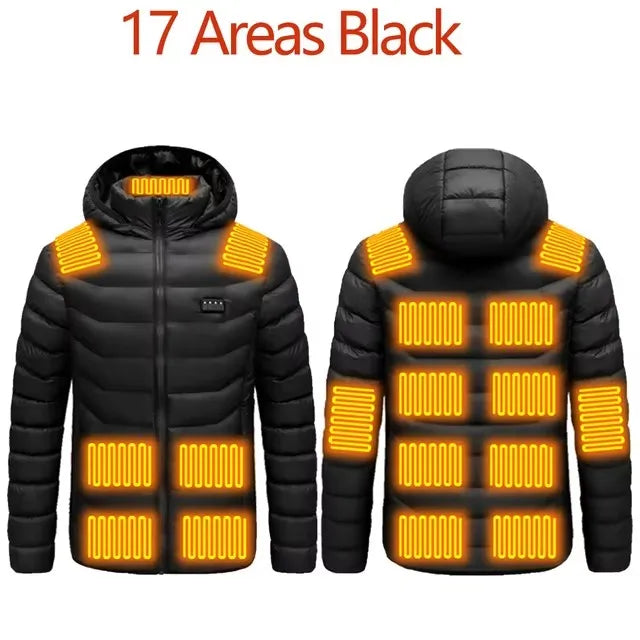 Men's Hooded Heated Parka, Smart Thermostat