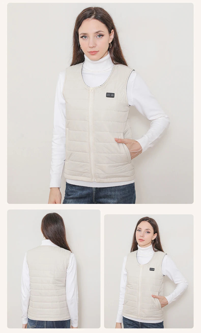 Unisex 22-Zone Heated Vest, V-Neck