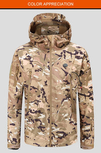 Hooded Heated Hunting Jacket, USB Smart