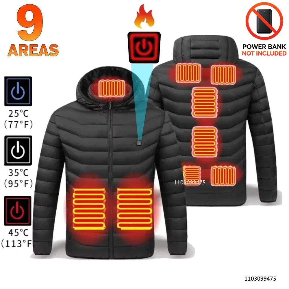 LEOSOXS Washable Heated Coat, Up to 25 Zones