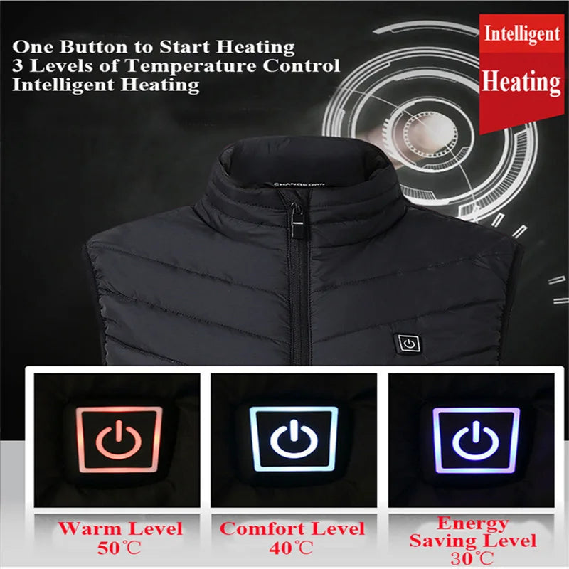 9-Zone USB Heated Vest, Sportswear