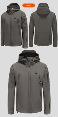 Hooded Heated Hunting Jacket, USB Smart