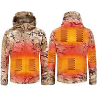 Hooded Heated Hunting Jacket, USB Smart