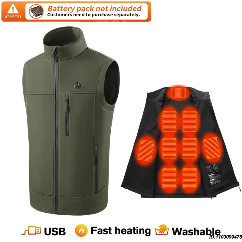 LEOSOXS 9-Zone Heated Vest, Washable