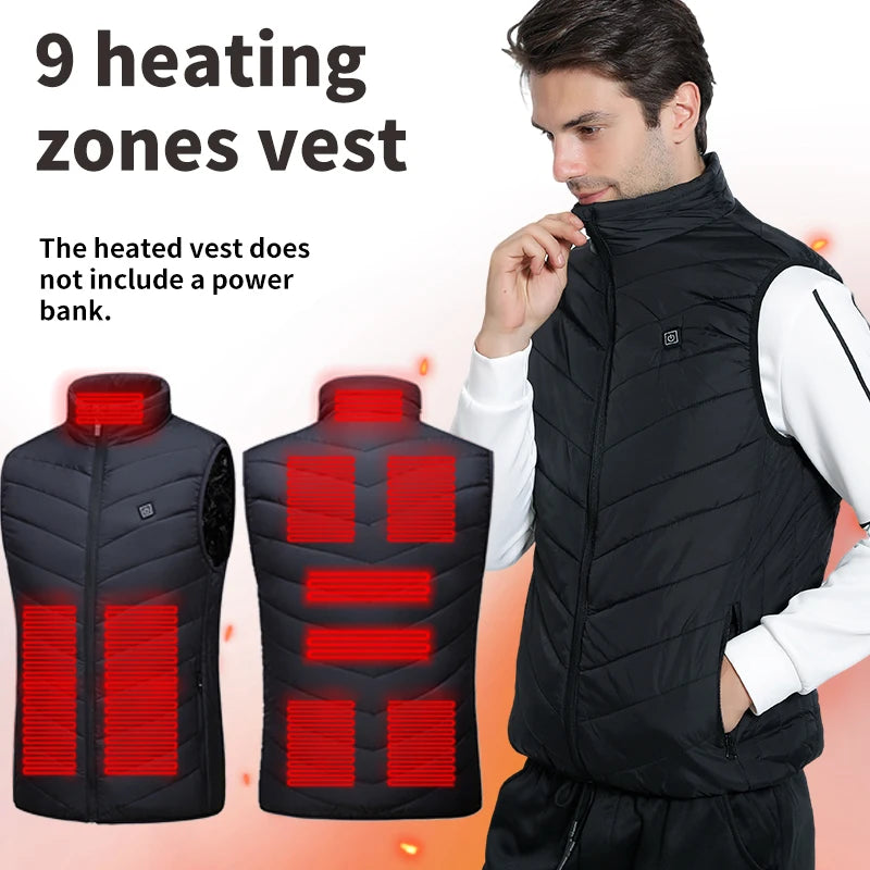 Smart Heated Vest, Up to 27 Zones, USB