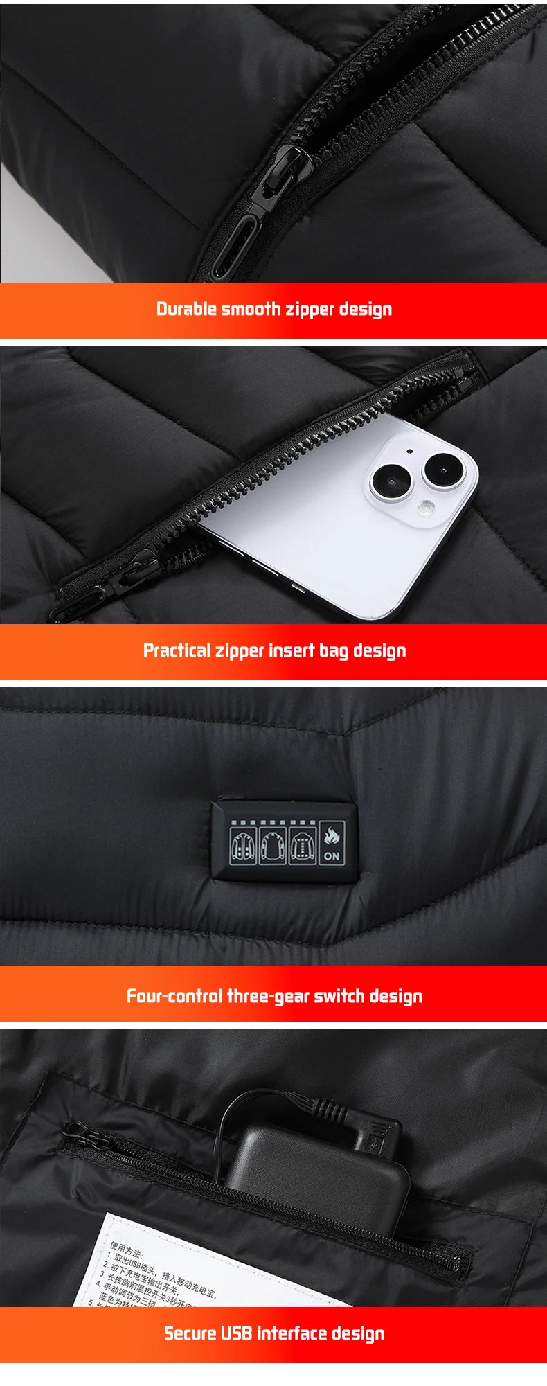 TODWARM Motorcycle Heated Jacket, 26 Zones