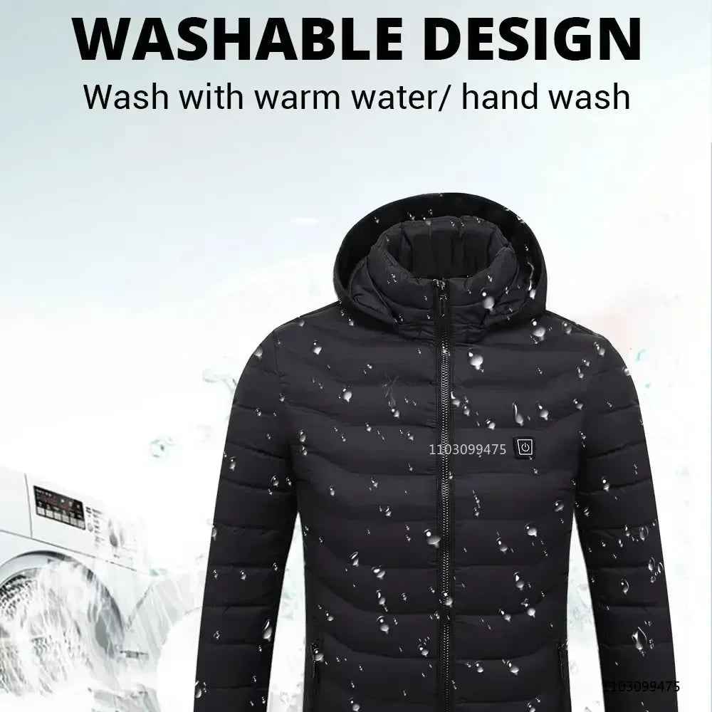 LEOSOXS Washable Heated Coat, Up to 25 Zones