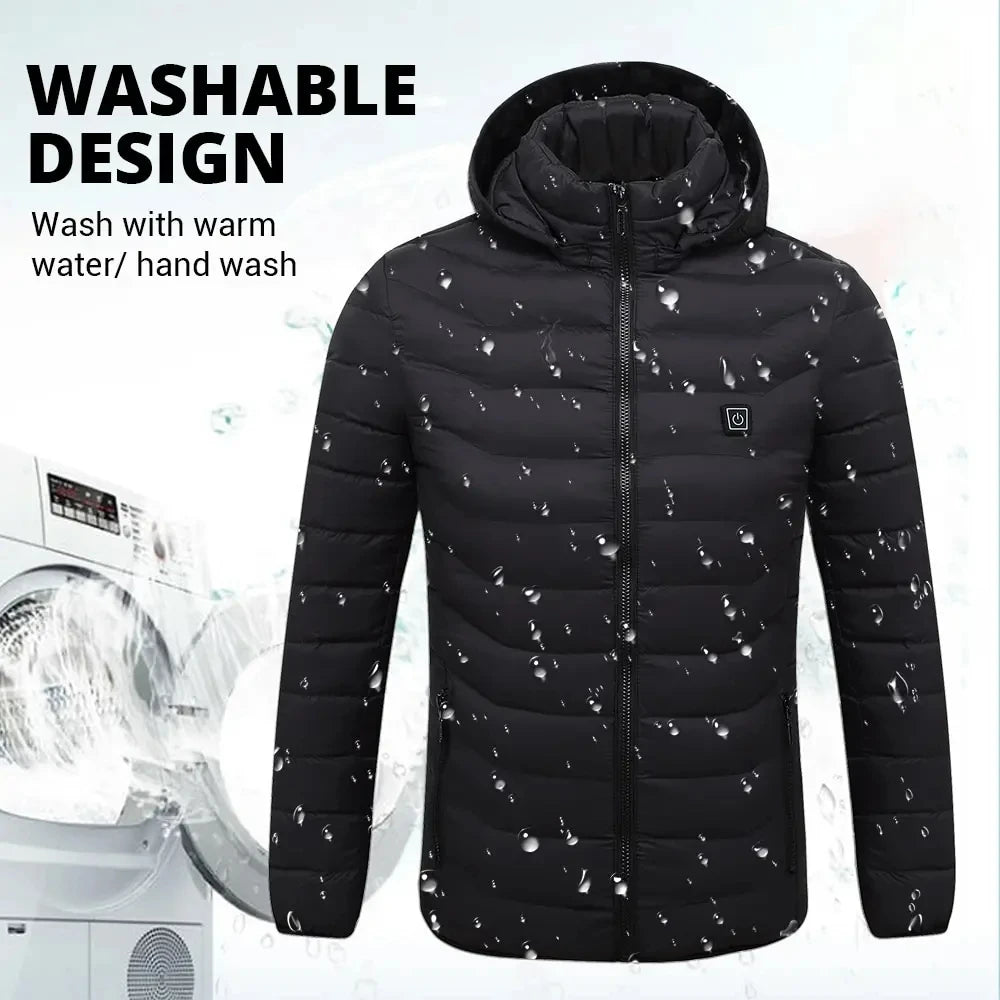 USB Heated Jacket Hoodie, Up to 31 Zones