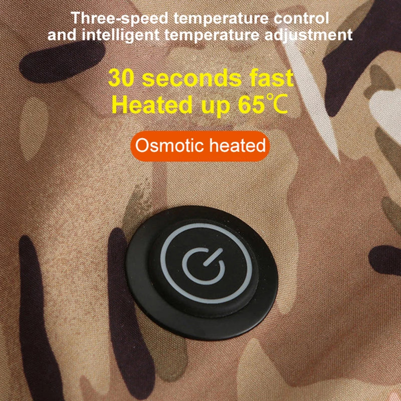 Hooded Heated Hunting Jacket, USB Smart