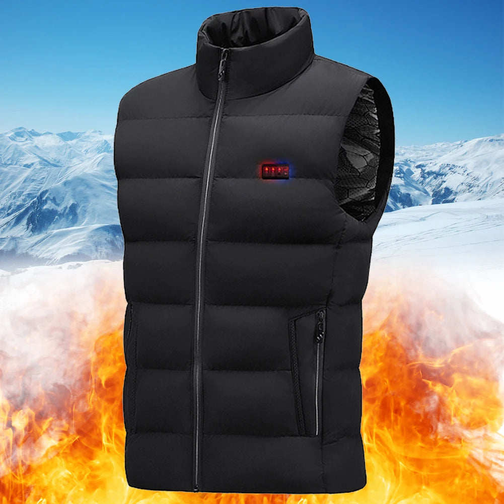 23-Zone Heated Cotton Vest, V-Neck, M-7XL