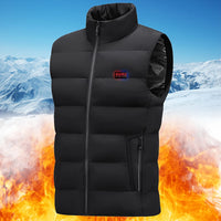 23-Zone Heated Cotton Vest, V-Neck, M-7XL